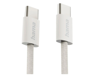 Hama Kabel ładujący USB-C-USB-c nylonowy 1m beżowy - 1331326 - zdjęcie 2